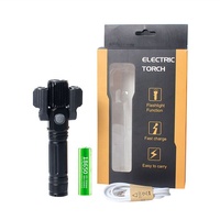 Lámpara Triple ajustable de 3Led, lente convexo más potente de larga distancia, zoom de 18650, recargable por USB, superventas