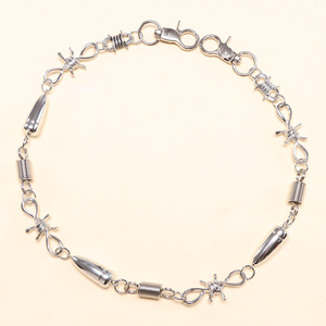 Elegante Cadena de Cintura Casual de Aleación de Zinc con Parches de Balas y Púas de Una Sola Capa para Pantalones, Estilo Hip Hop - Product Image 6