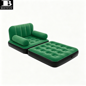 Sofá Cama Inflable Plegable de Lujo, Sillón Inflable Multiusos con Superficie Aterciopelada, Colchón para el Hogar, Camping y Exteriores - Product Image 5