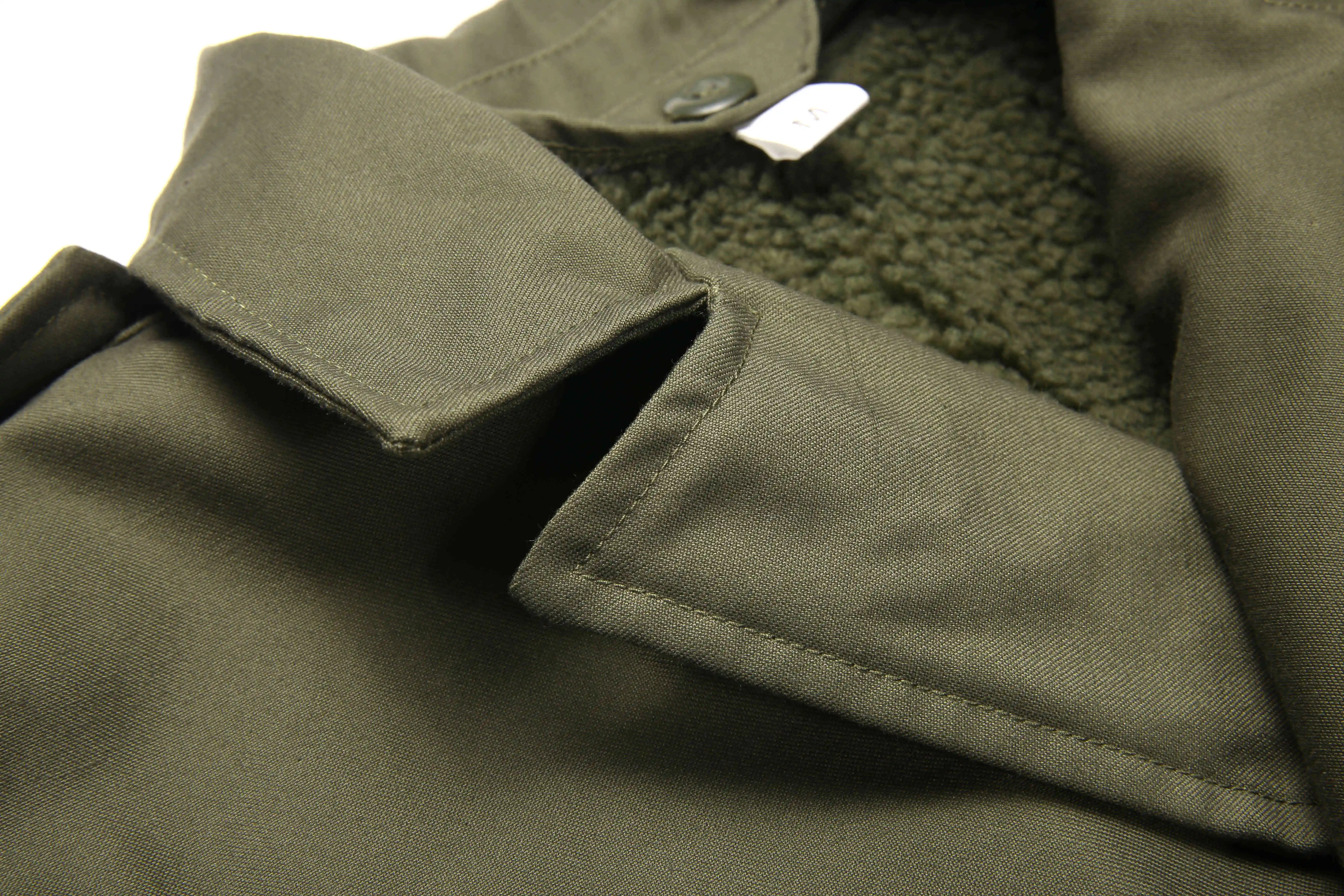 Breathable Durable Resistant Green Color Winter Tactical Men Long Coat Overcoat