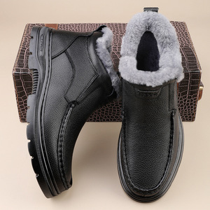 Botas de Hombre de Piel de Vacuno con Forro de Terciopelo, Nuevas para Otoño e Invierno, Cilindro Medio, Transpirables, Antideslizantes, Cálidas, 50 Yardas - Product Image 3