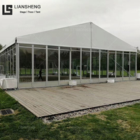 Structure en alliage d'aluminium GB6061-T6 à usage permanent pour salles de mariage, centres d'événements et expositions avec mur en verre trempé