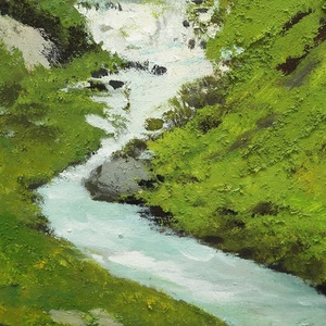 ภาพวาดสีน้ำมันทำมือสั่งทำขายส่งจากจีน งานศิลปะทำมือบนผ้าใบ ภาพวาดสีน้ำมันแบบไม่มีกรอบสำหรับแขวนผนัง ภาพวาดทิวทัศน์ธรรมชาติ - Product Image 5