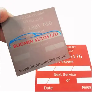 Custom After Service Contact Number Printed Warranty Sticker Double Side Printed Waterproof UV Resistant Car Stickers