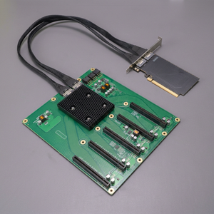 PEX88096 5-GPU <b>SWITCH</b> Server GPU Base Expansion Card PCI-E to 8654 <b>Adapter</b> Card 1-to-5 PCIE4.0 X16 Graphics Card - Product Image 1