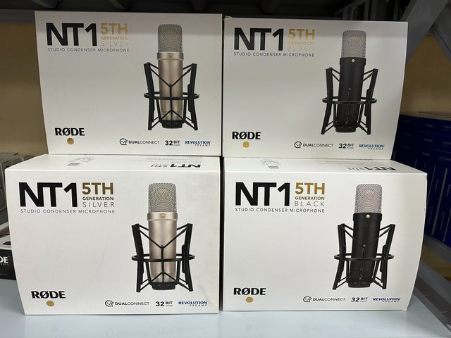 Rode NT1 5th Generation Large Diaphragm Cardioid Condenser Microphone with Noise Cancelling Wired XLR for Studio Use