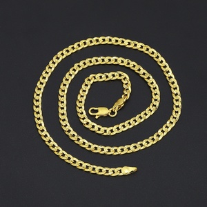 JXX Joyería al por Mayor, Cadena Cubana de Diseño en Oro de 24K, Puede Combinarse con Colgante, Collar de Cadena - Product Image 3