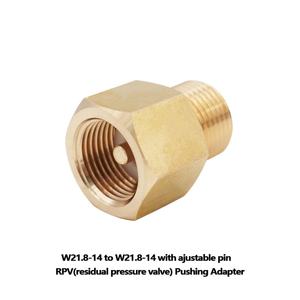 Válvula de Presión Residual (RPV) de Latón Dorado para Tanque de CO2, Adaptador de Apertura por Empuje, para Llenado y Carga, W21.8-14 W21.8 OEM - Product Image 3