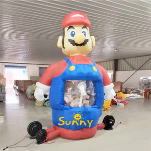 Máquina Inflable para Atrapar Dinero, Cabina Inflable con Forma de Cubo de Efectivo, Juegos Interactivos Inflables, Cabina de Dinero de Dibujos Animados Estándar para Promoción - Product Image 1