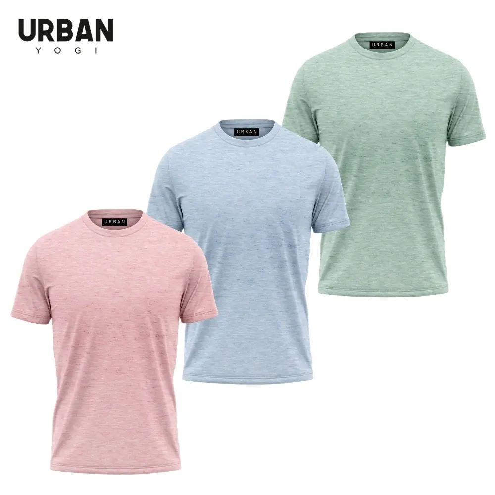 Heather Jersey Lightweight Herren T-Shirt Stoff Baumwolle Bio gewaschen Pre Shrunk mit Silicon Soften ing Azo Free Dye aus Indien