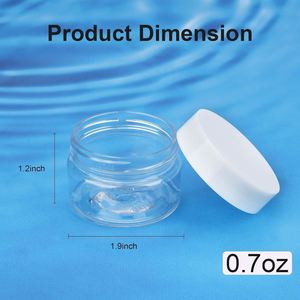 Pot cosmétique en acrylique vide pour crème visage, crème pour le corps et crème contour des yeux, avec couvercle à vis, disponible en 5g, 10g, 15g, 30g, 50g - Product Image 2