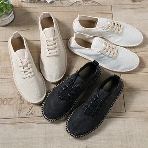 <span class=keywords><strong>Espadrilles</strong></span> de créateur pour femme Semelle en jute Semelle compensée tressée Plateforme Mules Coussin Noir Toile Chaussures Slip-On Léger pour l'été - Product Image 4