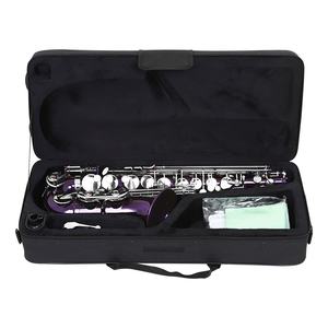 <span class=keywords><strong>Saxophone</strong></span> <span class=keywords><strong>alto</strong></span> étudiant adulte commerce extérieur avec goutte de laque d'or E conduit en laiton violet BB & EB ton - Product Image 5