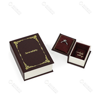 Scatola ad anello con Design speciale a forma di libro di nuovo stile scatola portagioie portagioie