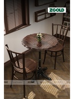 Ensemble de chaises de table de restaurant commerciales carrées en bois massif moderne avec cadre en fer durable pour café Bubble Tea Shop DessertBaking