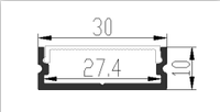 Profilé en aluminium extrudé 6063-T5 pour bandes LED, décorations, service de découpe LS-104
