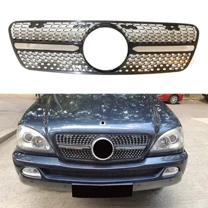 Abs yıldız elmas tarzı ön tampon grille Mercedes Benz ML sınıfı 1998 2004-ML320 ML350 ML430