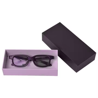 Boîtes rigides de luxe personnalisées en carton pour lunettes, lunettes de soleil et montres, avec finition mate, doublure en éponge, recyclables, gaufrage, pour cadeaux