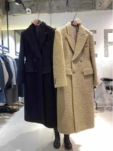 Wholesale 2023 Winter New French High Grade Camel Double Sided Woolen Women's Coat