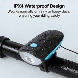 Luz Delantera <span class=keywords><strong>LED</strong></span> Impermeable <span class=keywords><strong>para</strong></span> Bicicleta con Bocina USB, Faro <span class=keywords><strong>para</strong></span> Ciclismo Nocturno en Montaña con Alarma Sonora - Product Image 3