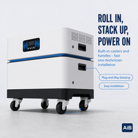 Système de stockage d'énergie tout-en-un empilable 51,2 V 100 Ah, pack de batteries lithium-ion LiFePO4 avec onduleur, fabricant OEM