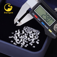 Starsgem Melee elmas gevşek taşlar 2.0MM - 3.0MM yuvarlak parlak kesim DEF VS HPHT Lab yetiştirilen elmas için takı saat
