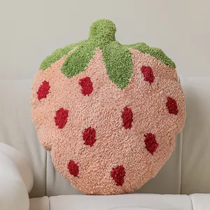 Innermor Home Decor Luxury Tufted Strawberry Cushion Cover Polyester And Cotton Throw Pillow Case