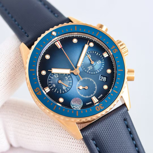 Bespoke Limited Edition Skeletonized Flyback <b>Chronograph</b> Rose Gold Case Blue Dial <b>Automatic</b> Mechanical Gentlemen Timepiece - Product Image 1