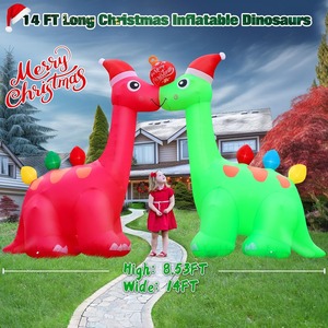 Décoration d'arche <span class=keywords><strong>de</strong></span> <span class=keywords><strong>dinosaure</strong></span> gonflable <span class=keywords><strong>de</strong></span> noël <span class=keywords><strong>boule</strong></span> <span class=keywords><strong>de</strong></span> noël exploser avec des lumières LED décor <span class=keywords><strong>de</strong></span> cour extérieure festive - Product Image 3