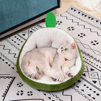 Winterse fluwelen ovale warme dierenmand, rechtstreeks van de fabriek, zacht pluche kattenbed, knus hondenbed voor kleine honden en kittens