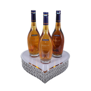 Support à vin LED en forme de cœur en cristal pour la présentation de bouteilles de vin XO, présentoir de luxe pour les fêtes - Product Image 5