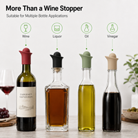 Bouchon verseur réutilisable en silicone pour bouteille de vin, anti-fuite, qualité alimentaire, accessoires de scellage à visser