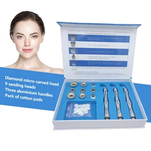 3 Wands 9Pcs Replacements Exfoliator Diamond Dermabrasion Machine Head Microdermabrasion Tips