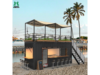 Conteneur de magasin préfabriqué contemporain et personnalisé en panneaux sandwich d'acier, polyvalent pour villa, appartement, bureau, atelier, abri de voiture