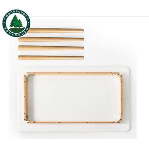 Mesa de Comedor Woodbuddy Rectangular con Tapa de Madera Sólida, Diseño Moderno para Hogar, Oficina o Espacio de Estudio - Product Image 3