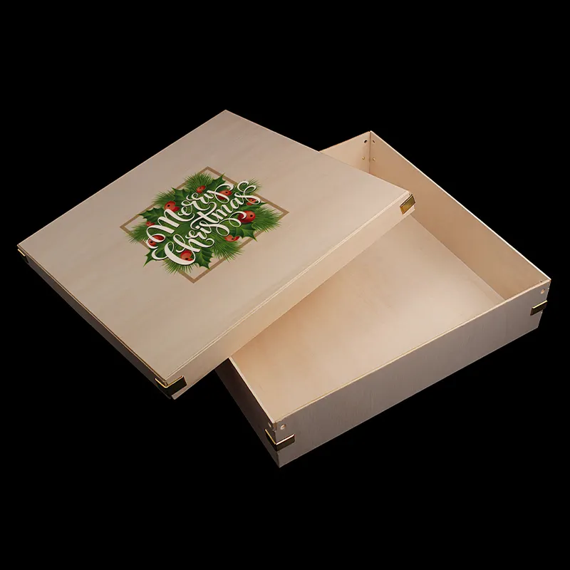 Free Sample New Design Wooden Christmas Gift Custom Packaging Wine Box