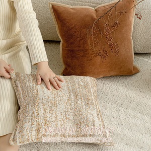 Copricuscino Decorativo in Tessuto Marrone Caldo Stile Wabi-sabi Naturale per Divano, Testiera e Camera da <span class=keywords><strong>Letto</strong></span> - Product Image 3