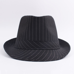 Big Volume by Small Parcel <strong>Mens</strong> <strong>1920s</strong> Vintage <strong>Gangster</strong> Hat Black White Costume Hat Ecoparty Hen Party Fancy Dress Costume Prop - Product Image 5