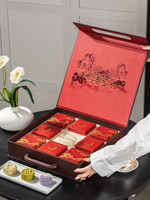 Scatola Regalo per Mooncake a Forma di Libro Personalizzata di Alta Gamma per il Festival di Metà Autunno, Scatole Rigide in Cartone Riciclabile con Manico