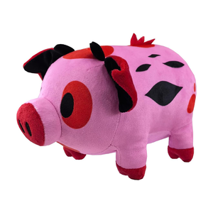 Premium doux décoratif rose debout gros pépites cochon avec queue rouge mignon oreilles nouveaux jouets 2024 pour enfants jouet peluche cochon en gros - Product Image 1