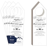 Cartes suspendues personnalisées pour visites immobilières, panneaux immobiliers pour visites, étiquettes promotionnelles pour bouteilles d'eau, articles promotionnels pour visites immobilières