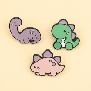 Pin de Solapa de Dinosaurio de Dibujos Animados, Pin de Esmalte de Estegosaurio, Diplodocus, Tiranosaurio, Broche de Animal, Decoración para Mochila - Product Image 1