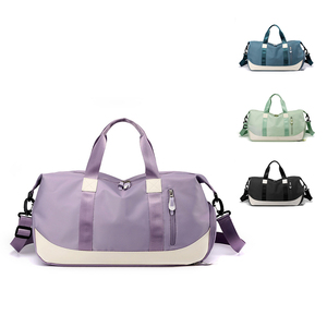Grand sac de sport pliable personnalisé à imprimé tendance, sac de sport multifonctionnel imperméable, sac de voyage avec compartiment à chaussures - Product Image 1
