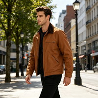 Blouson Bomber Homme en Toile de Coton Robuste Style Vintage avec Logo Personnalisé – Vente en Gros Usine, Coupe Décontractée, Vêtement d'Extérieur Industriel Coupe-Vent