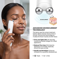 Appareil de massage facial Uyisi, baguette de lifting pour le visage, micro-courant pour les yeux et les lèvres, rouleau chauffant, masseur pour les cernes