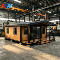 Maison préfabriquée de 20 pieds, 2 chambres, extensible, pour chambre d'amis, bureau à domicile ou location dans un jardin.