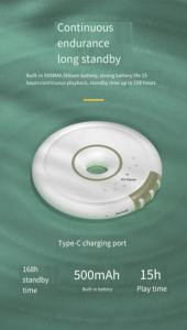 Mini Almohada con Sonido de Ruido Blanco, Iluminación LED RGB, Nueva Boombox de Conducción Ósea, Dispositivo Pequeño para Ayudar a Dormir con Baja Frecuencia y Baja Presión - Product Image 6