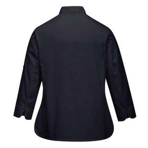 PORTWEST-Chaqueta negra de chefs para mujer C837BKRL Rachel-EAN 5036108276394 CHEFS AND FOOD INDUSTRY WORKWEAR - Product Image 2