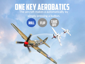 Máy bay điều khiển từ xa điện tử Warhawk 761-13 P40 với bộ ổn định con quay hồi chuyển và sải cánh 400mm, máy bay bọt xốp ngoài trời điều khiển bằng radio - Product Image 5