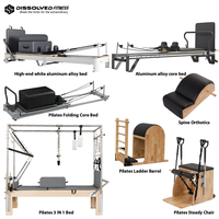 Máquina de Pilates 3 en 1, Reformer para Uso Doméstico y Comercial, Estructura de Madera, Equipo de Entrenamiento de Yoga y Fitness, Proveedores al por Mayor para Estudios